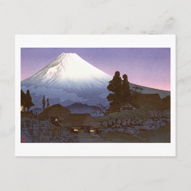 Postal ukiyoe [komei] Monte Fuji de Mizukubo (Anverso)