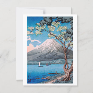Postal ukiyoe [komei] Monte Fuji desde el lago Yamanaka