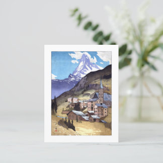 Postal ukiyoe - Yoshida - 04 - Matterhorn -