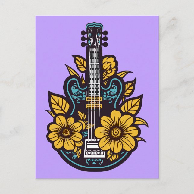 Postal Ukulele color personalizado (Anverso)