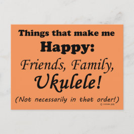 Postal Ukulele me hace feliz