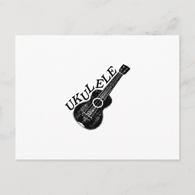 Postal Ukulele Mensajes De Texto E Imagen (Anverso)