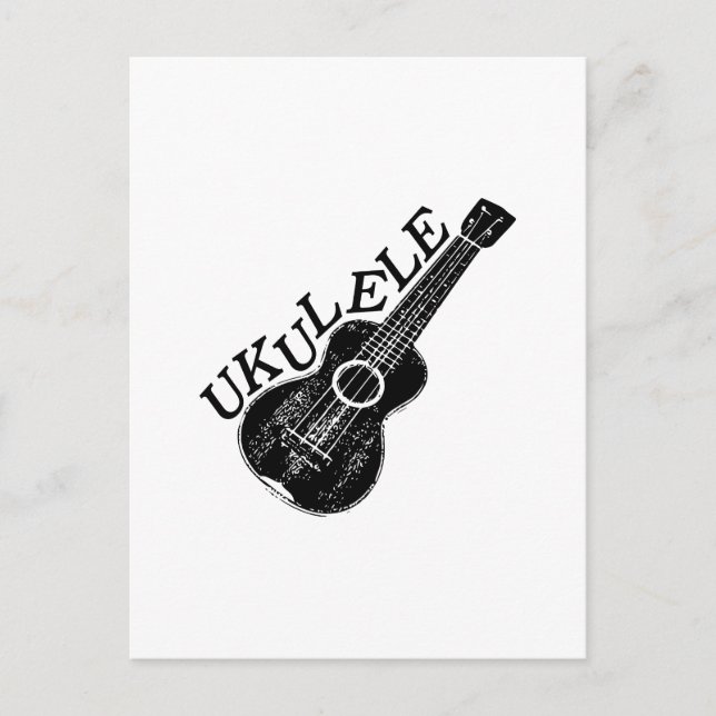 Postal Ukulele Mensajes De Texto E Imagen (Anverso)