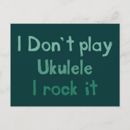 Postal Ukulele Rock It Postcard