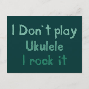 Postal Ukulele Rock It Postcard