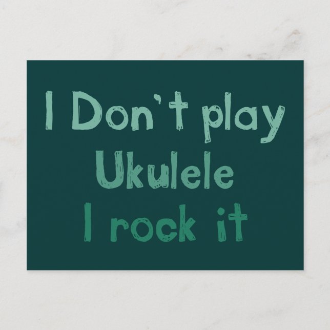 Postal Ukulele Rock It Postcard (Anverso)