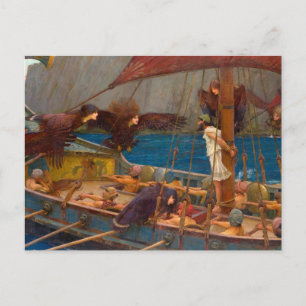 Postal Ulises y las sirenas