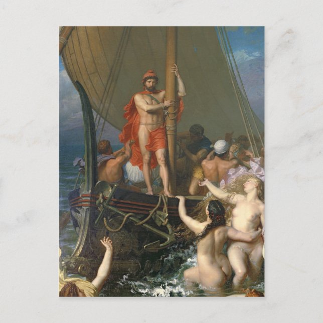Postal Ulises y las sirenas (Anverso)
