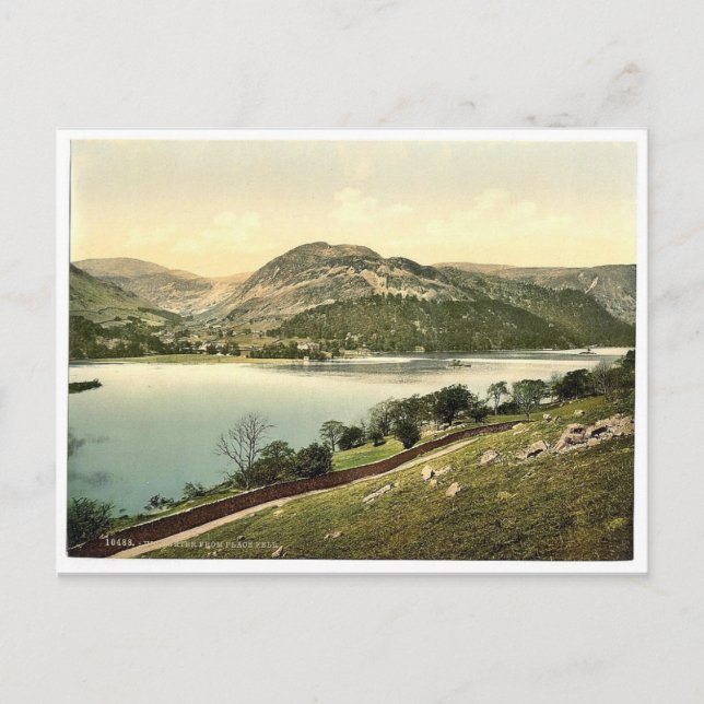Postal Ullswater, de Place Fell, Lake District, Inglaterr (Anverso)