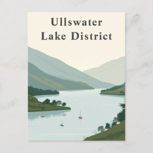 Postal Ullswater, Lake District England Peaks Art