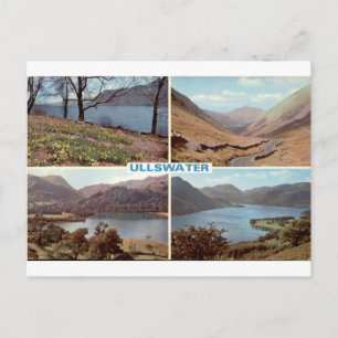 Postal Ullswater Vintage Lago Distrito Multivista