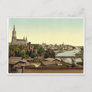 Postal Ulm, Wurtemburg, Alemania, fotografía rara