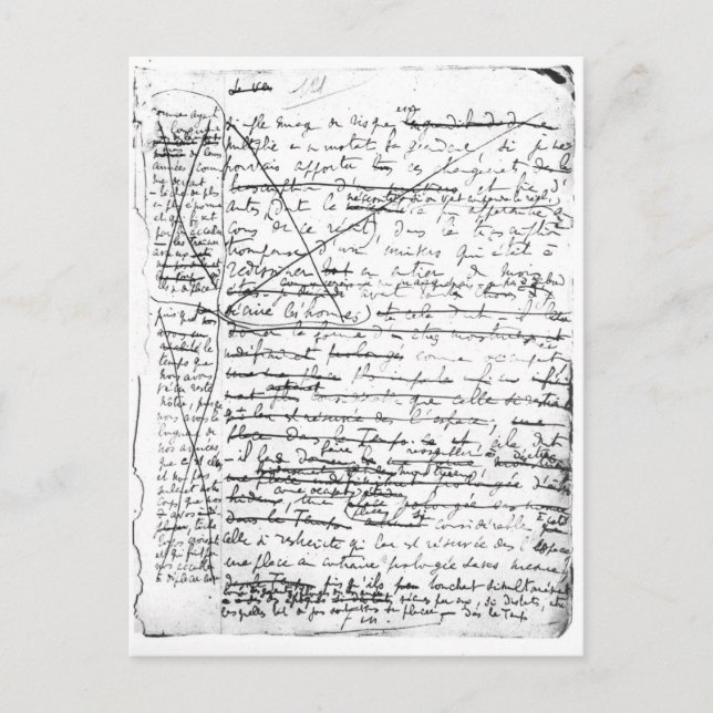 Postal Última página de 'A la Recherche du Temps Perdu' (Anverso)