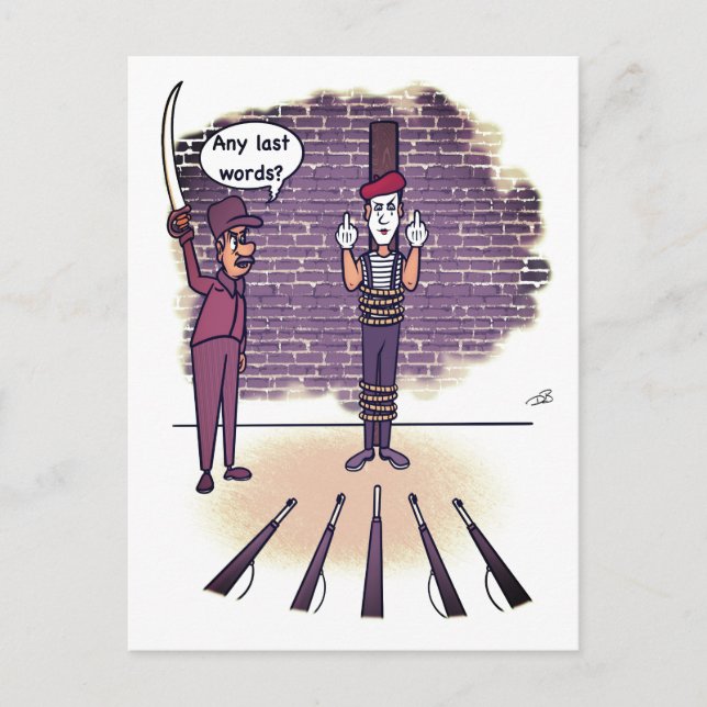 Postal Últimas palabras divertidas (Anverso)