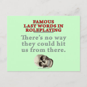 Postal Últimas palabras famosas en Roleplay: Golpear