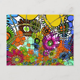 Postal Último arte de diseño de patrones florales asombro