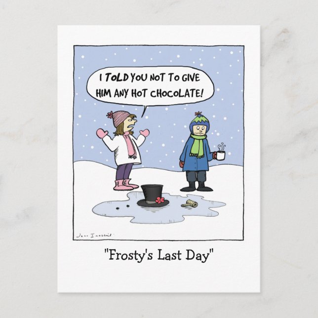 Postal Último día de Frosty | Navidades divertidos Person (Anverso)
