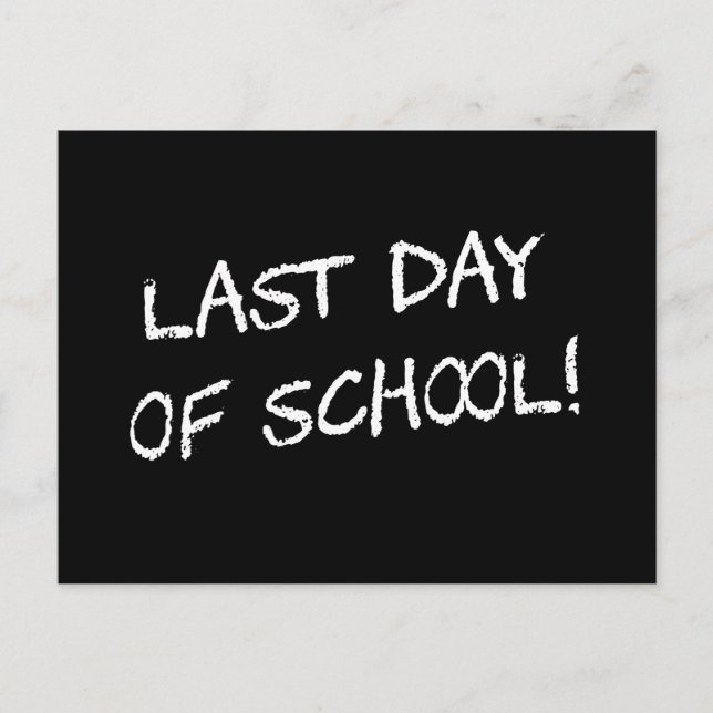 Postal Último día escolar (Anverso)