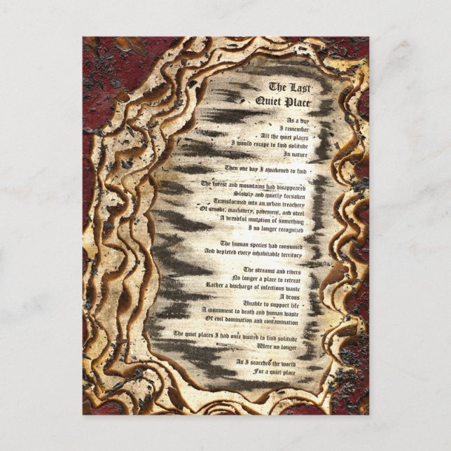 Postal Último lugar silencioso (Anverso)
