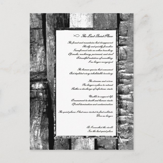 Postal Último lugar silencioso (Anverso)