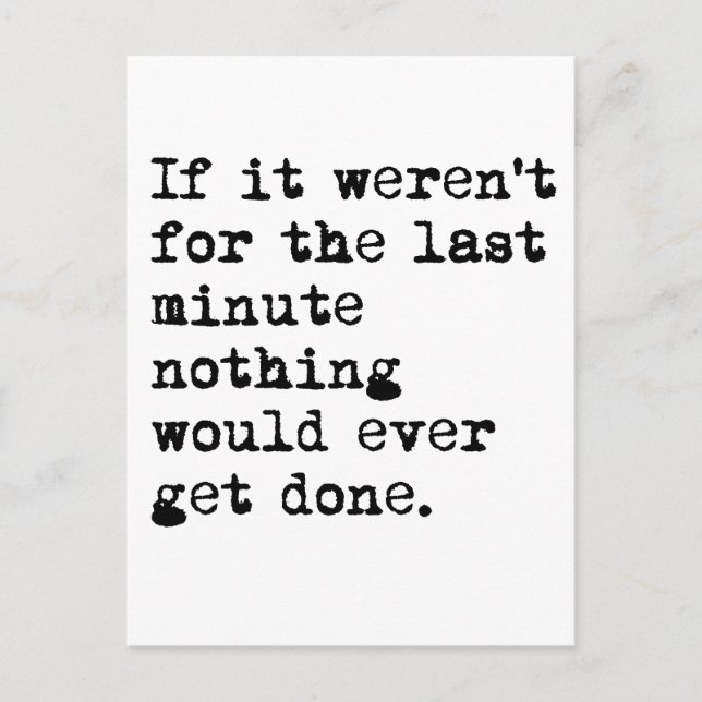 Postal Último minuto (Anverso)