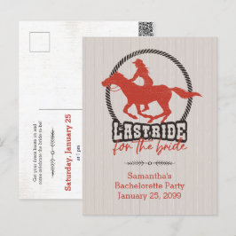 Postal Último Paseo Rojo Oxidado Para La Novia