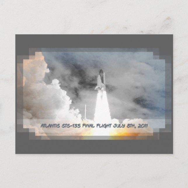 Postal Último vuelo del transbordador espacial Atlantis S (Anverso)