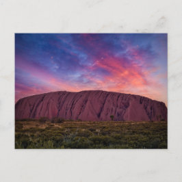 Postal Uluru al atardecer