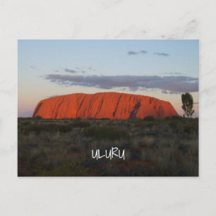 Postal Uluru Sunset Ayers Rock Australia Postcard