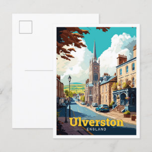 Postal Ulverston England Travel Vintage Ilustracion