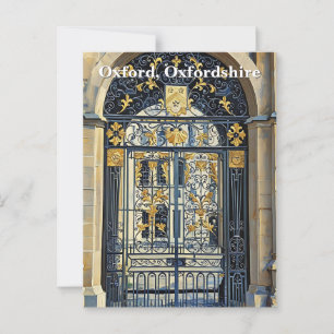 Postal Umbral dorado - Puerta de la Ornate en Oxford