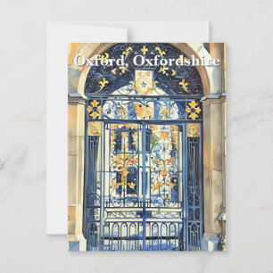 Postal Umbral dorado - Puerta de la Ornate en Oxford