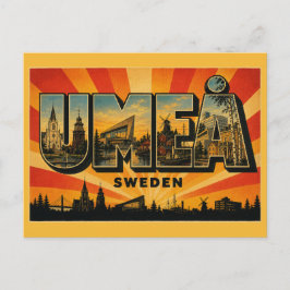Postal Umeå Suecia Ciudad Cultural del Río