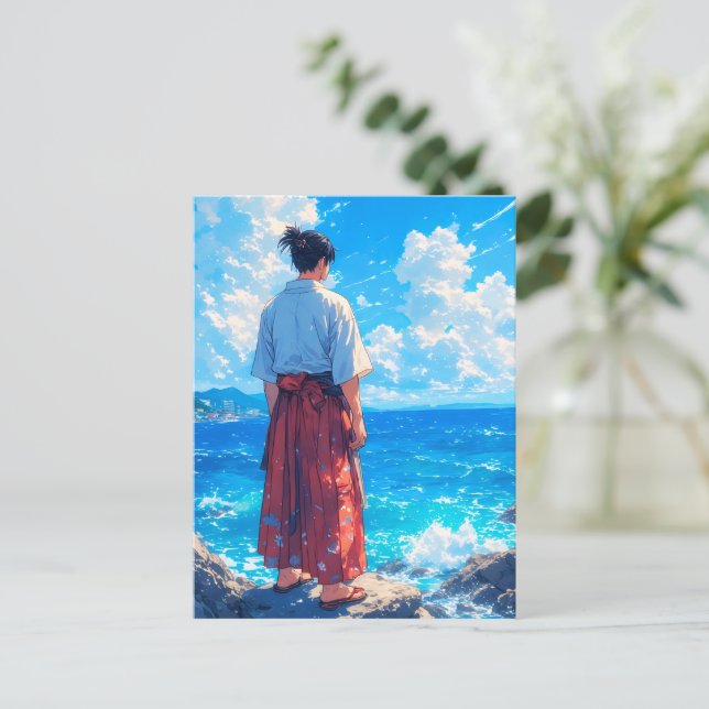 Postal Umibe no Seijaku – Serenidad en la Costa (Anverso de pie)