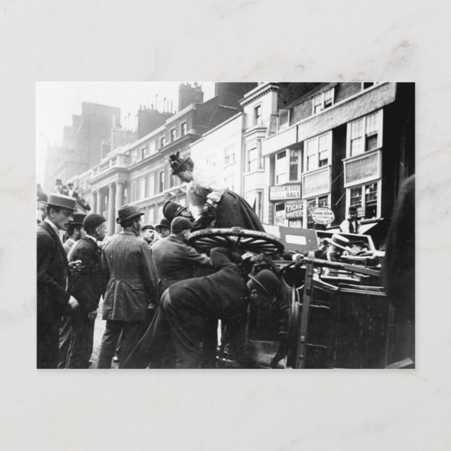 Postal Un accidente callejero (Anverso)