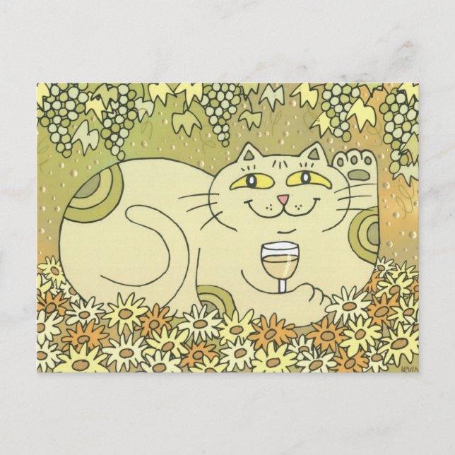 Postal Un agradable vaso de Pinot Grigio (Anverso)