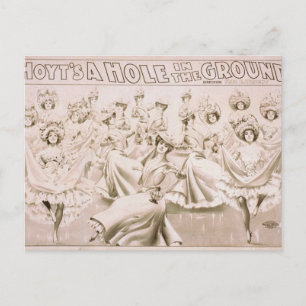 Postal Un agujero en el suelo, teatro "Hoyt" de época