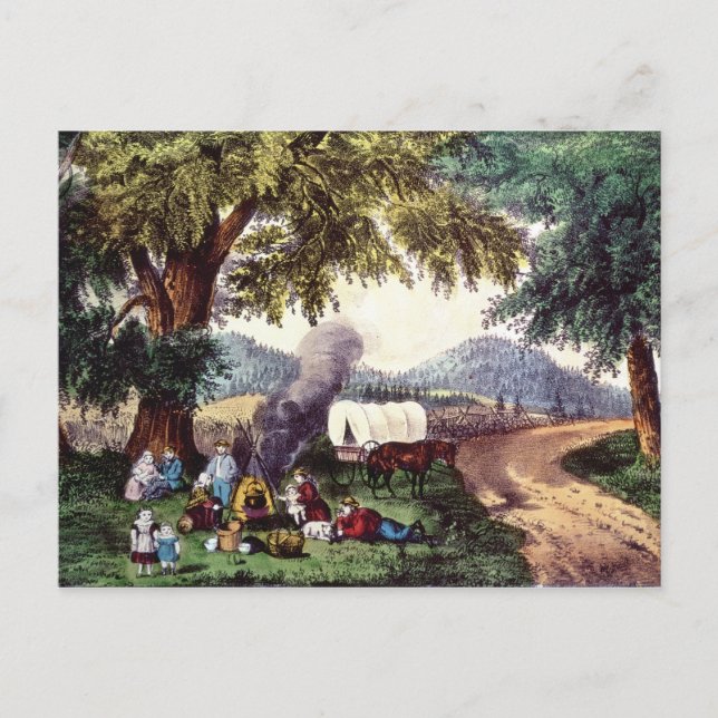 Postal Un alto por el borde del camino (Anverso)