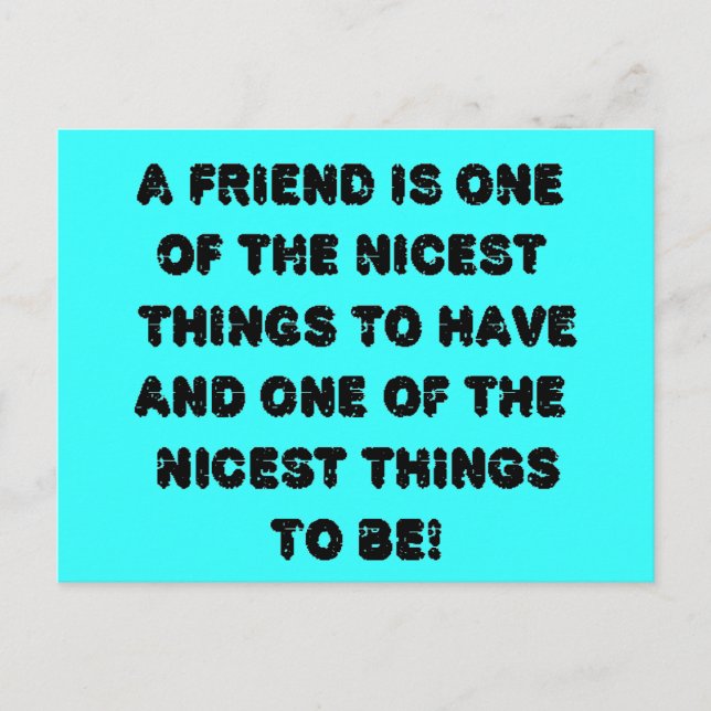 Postal Un amigo (Anverso)