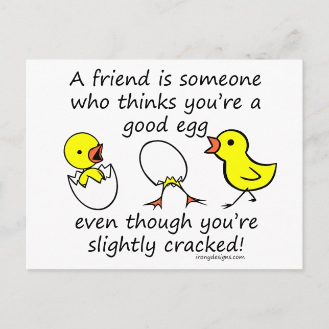Postal Un amigo es alguien (Anverso)
