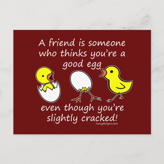 Postal Un amigo es alguien (Anverso)