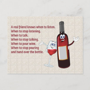 POSTAL "UN AMIGO REAL SABE CUÁNDO ESCUCHAR"