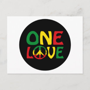 Postal Un amor, diseño de reggae
