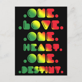 POSTAL UN AMOR, UN CORAZÓN, UN DESTINO.