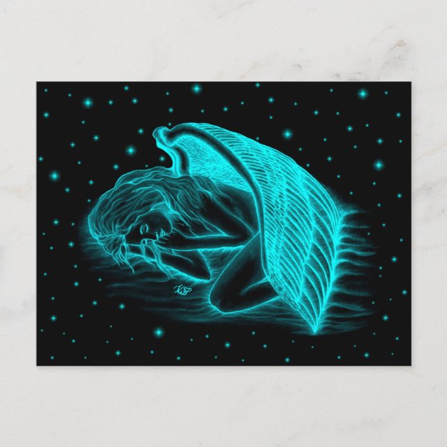 Postal Un ángel durmiendo (Anverso)