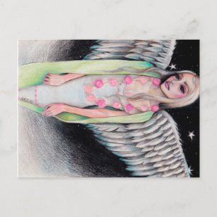 Postal Un ángel Ilustracion de arte original Kim Turner A