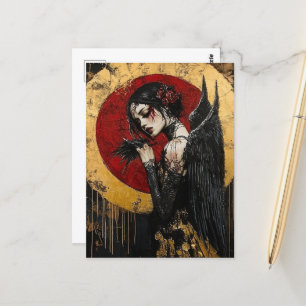 Postal Un ángel oscuro