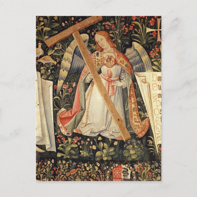 Postal Un ángel que lleva la cruz (Anverso)