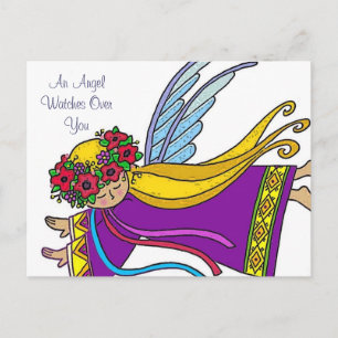 Postal Un ángel te vigila