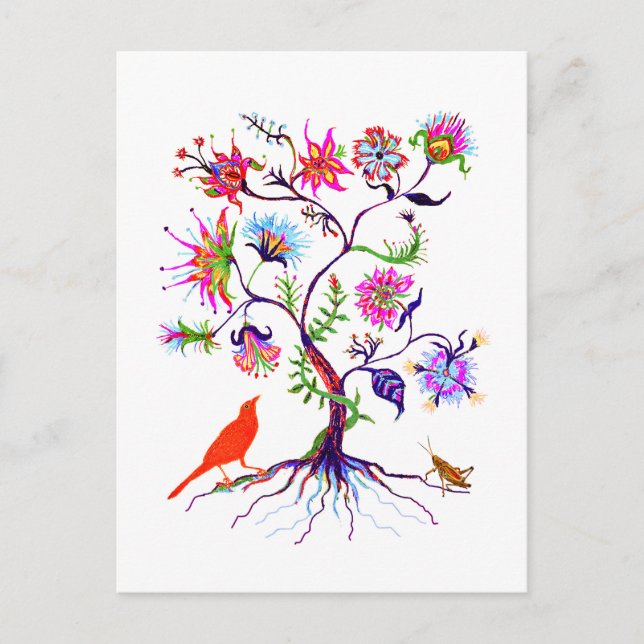 Postal Un árbol de la vida (Anverso)